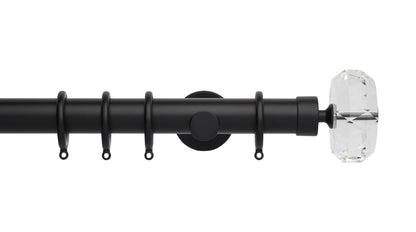Faceted Ellipse, Cylinder Bracket::Matt Black