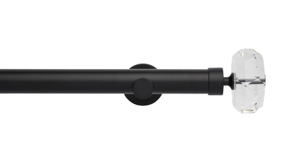 Faceted Ellipse Eyelet, Cylinder Bracket::Matt Black