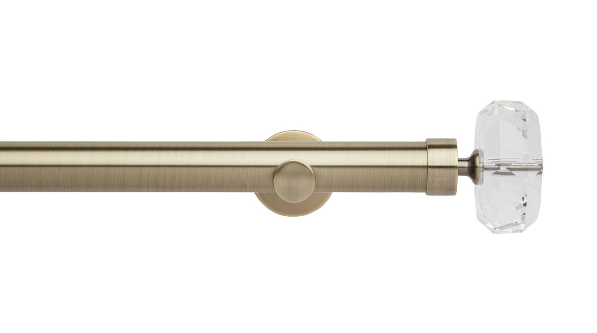 Faceted Ellipse Eyelet, Cylinder Bracket::Spun Brass