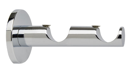 Hallis Neo Double Bracket, 28mm + 28mm (Curtain Pole), Chrome