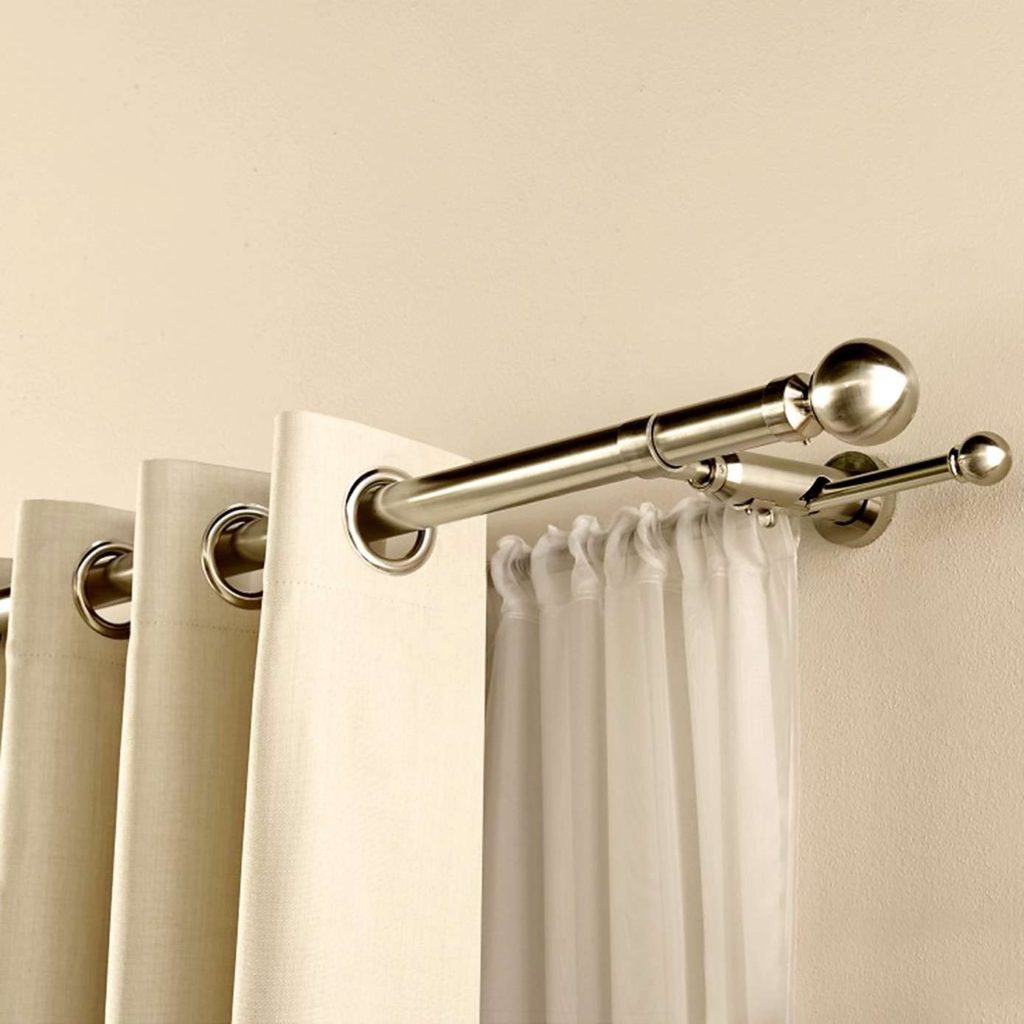 Speedy Dual curtain pole, 13-28mm, Satin Silver