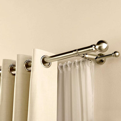 Speedy Dual curtain pole, 13-28mm, Satin Silver