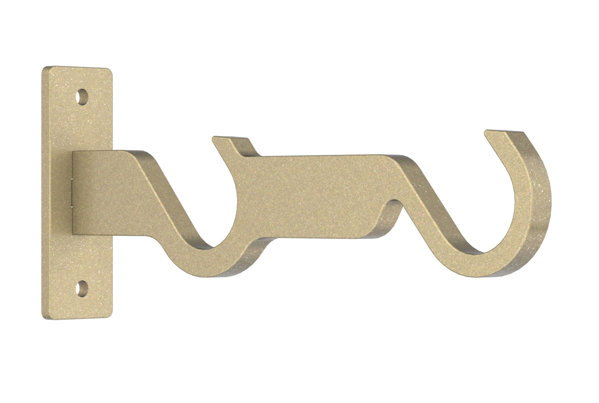 Hallis Arc End Bracket, Soft Brass