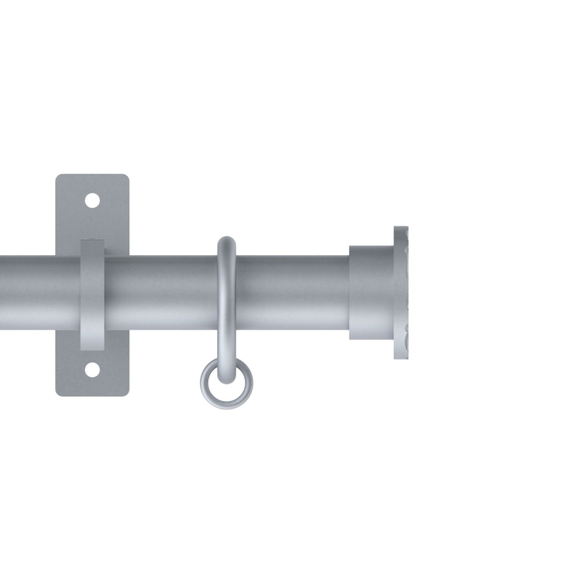 Hallis Arc Arc 25mm Hammered Pole Set Soft Silver
