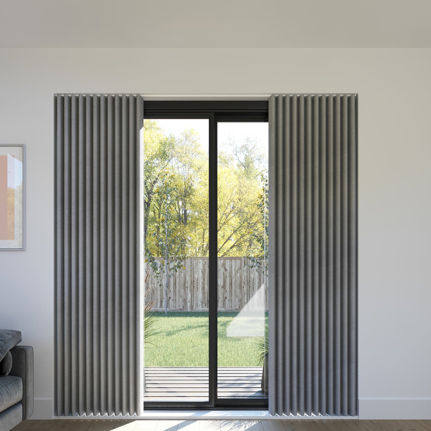 Speedy Discrete Curtain Track fitted above a window