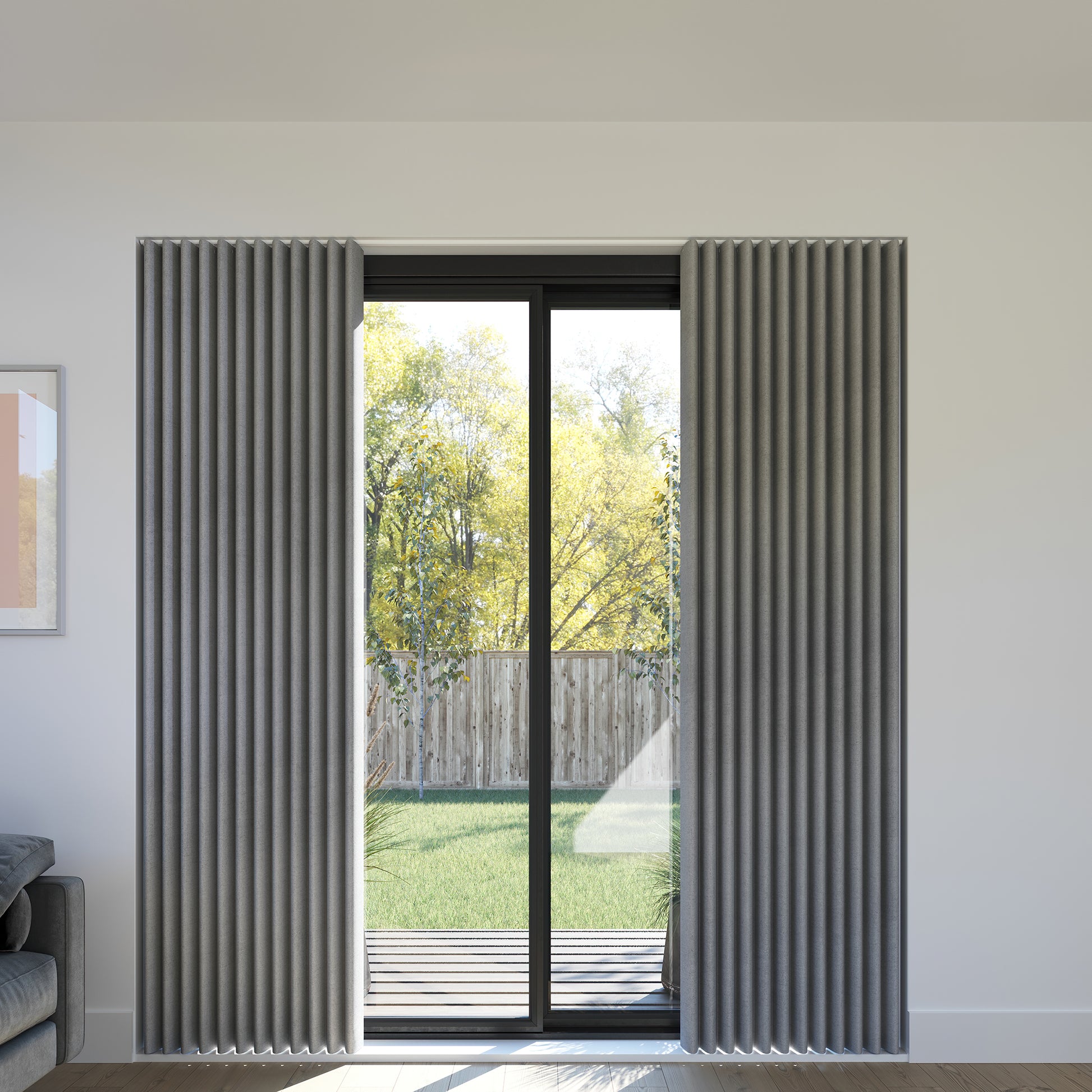 Speedy Discrete Curtain Track fitted above a window