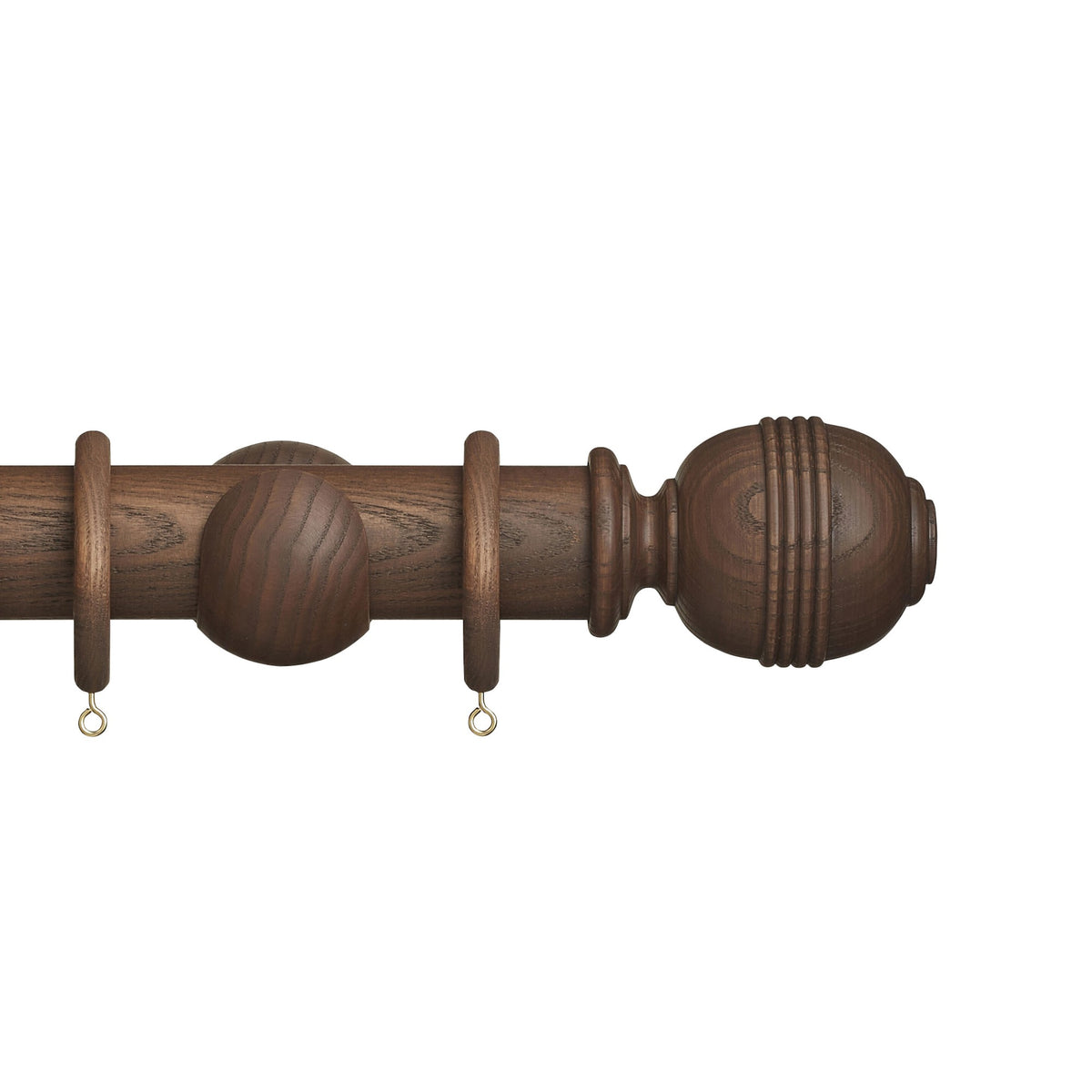 Hallis Eden Eden 45mm Ridged Ball Pole Set Cocoa