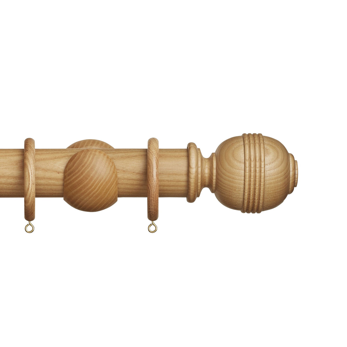 Hallis Eden Eden 45mm Ridged Ball Pole Set Natural Ash