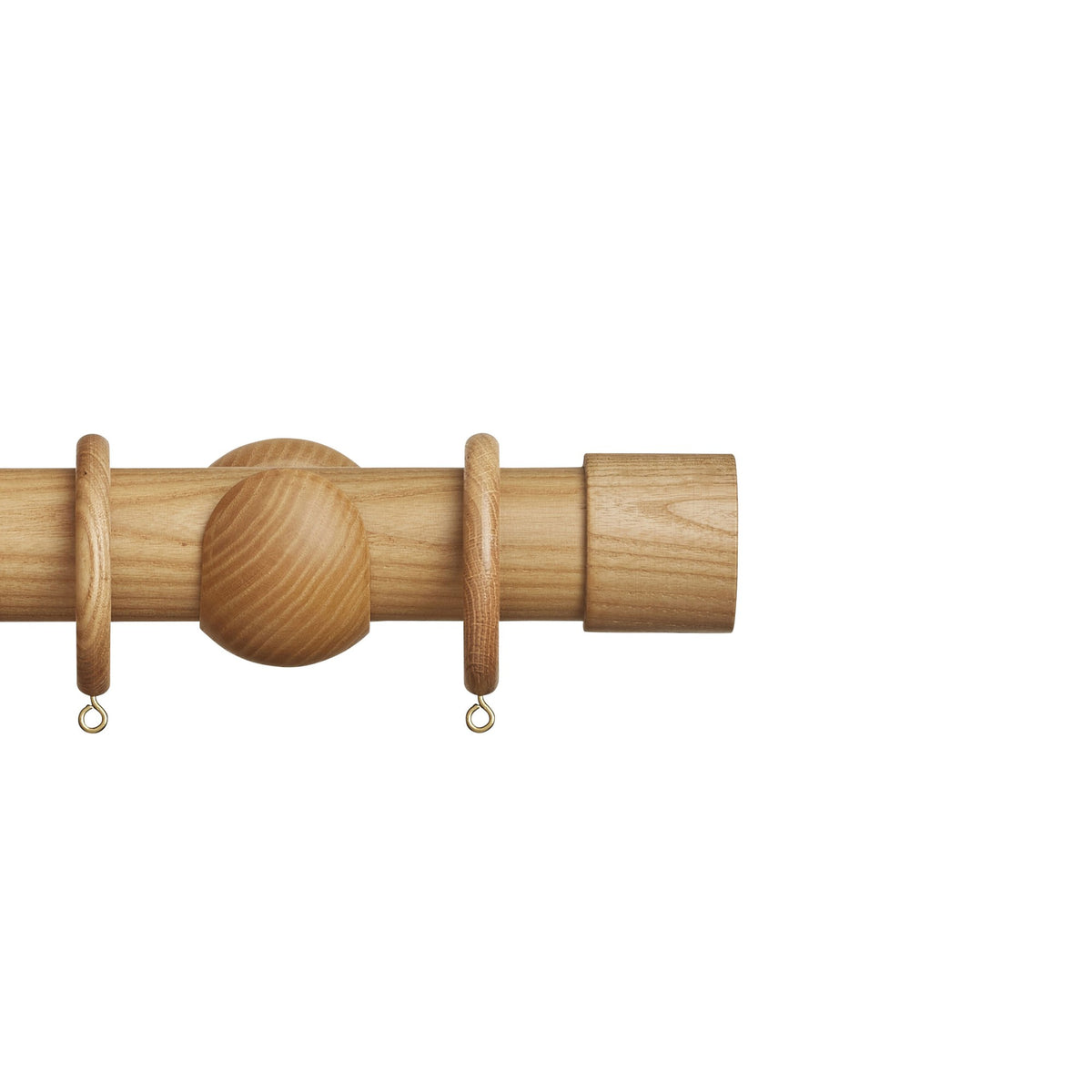 Hallis Eden Eden 45mm End Cap Pole Set Natural Ash
