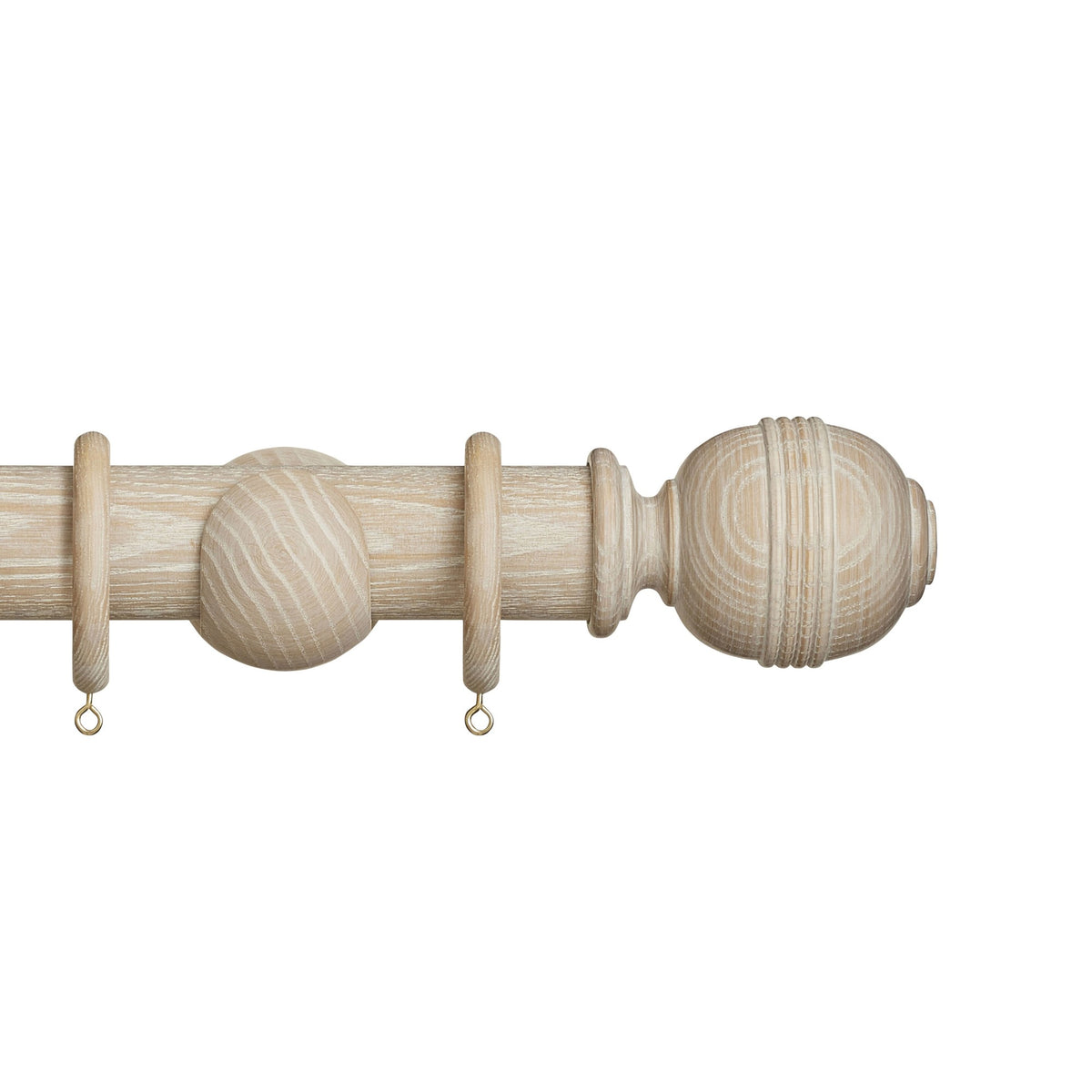 Hallis Eden Eden 45mm Ridged Ball Pole Set Oatmeal