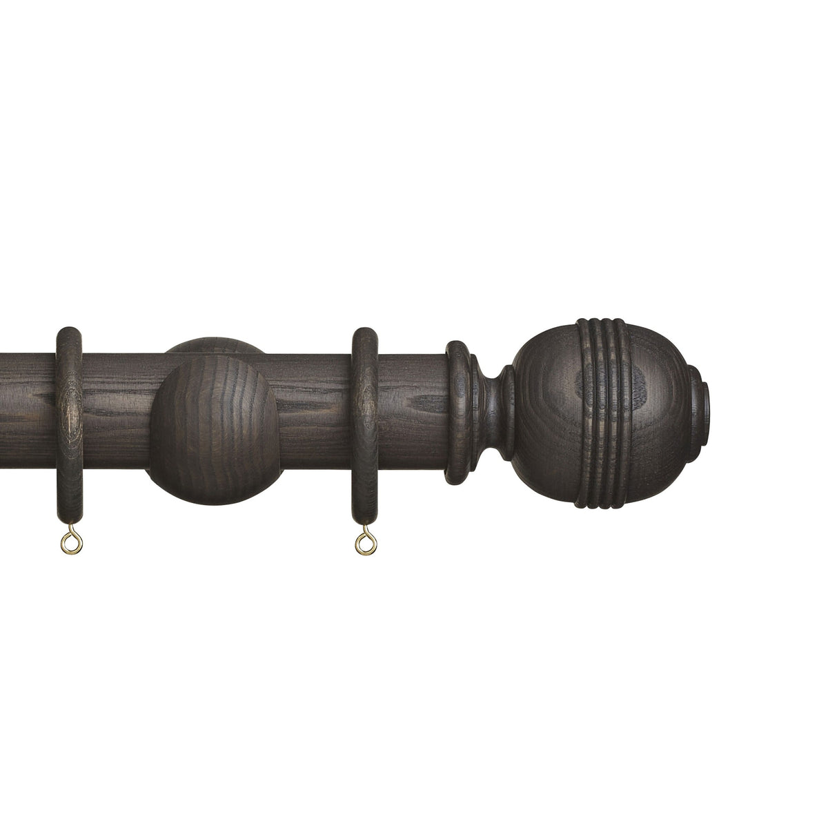 Hallis Eden Eden 45mm Ridged Ball Pole Set Umber