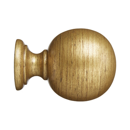 Hallis Museum Museum 35mm Antique Gilt Plain Ball Finial