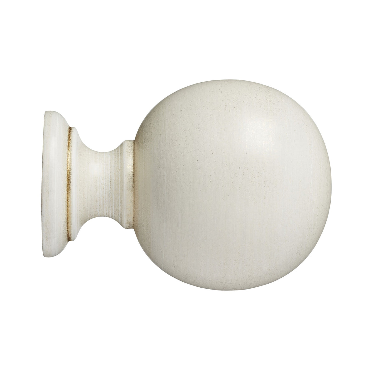 Hallis Museum Museum 35mm Cream & Gold Plain Ball Finial