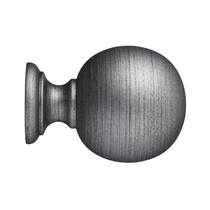 Hallis Museum Museum 35mm Satin Pewter Plain Ball Finial
