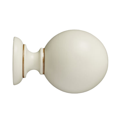 Hallis Museum Museum 45mm Antique White Plain Ball Finial