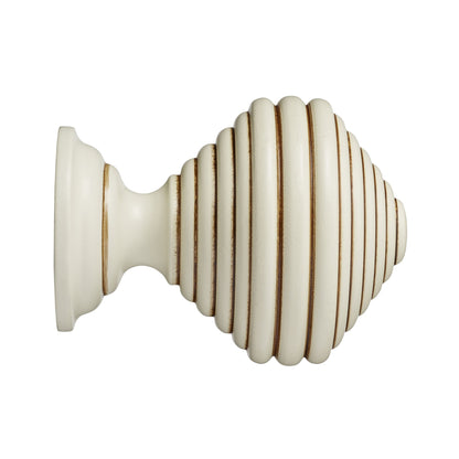 Hallis Museum Museum 45mm Antique White Dune Finial