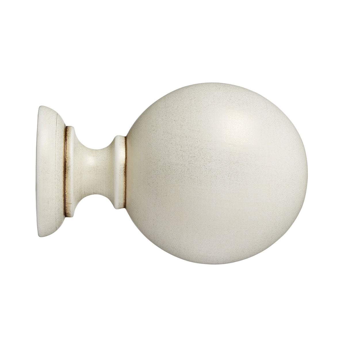 Hallis Museum Museum 45mm Cream & Gold Plain Ball Finial