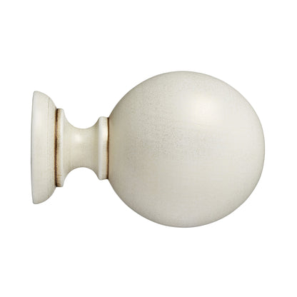 Hallis Museum Museum 45mm Cream & Gold Plain Ball Finial