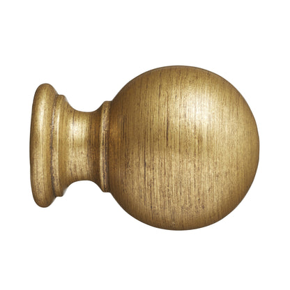 Hallis Museum Museum 55mm Antique Gilt Plain Ball Finial