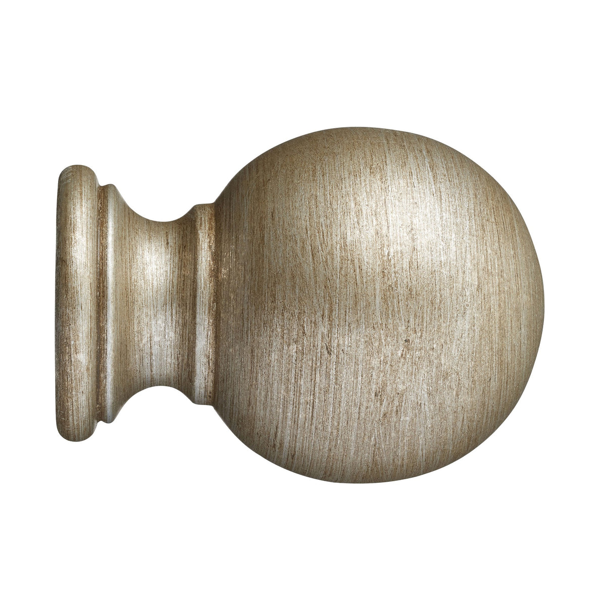 Hallis Museum Museum 55mm Antique Silver Plain Ball Finial