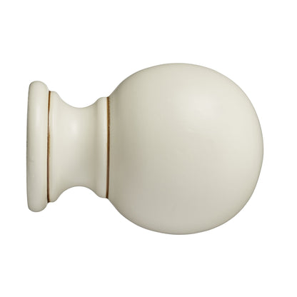 Hallis Museum Museum 55mm Antique White Plain Ball Finial