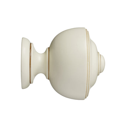 Hallis Museum Museum 55mm Antique White Asher Finial