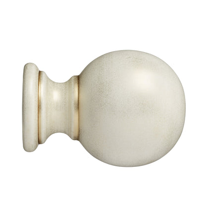 Hallis Museum Museum 55mm Cream & Gold Plain Ball Finial