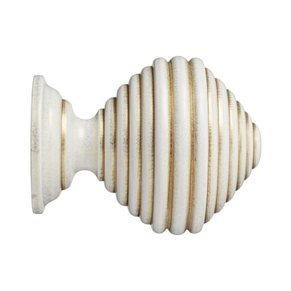 Hallis Museum Museum 55mm Cream & Gold Dune Finial