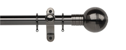 Metals Ribbed Ball::Black Nickel