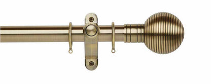 Metals Ribbed Ball::Burnished Brass