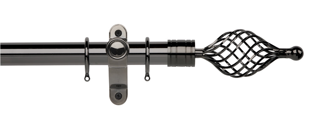 Metals Twisted Cage::Black Nickel