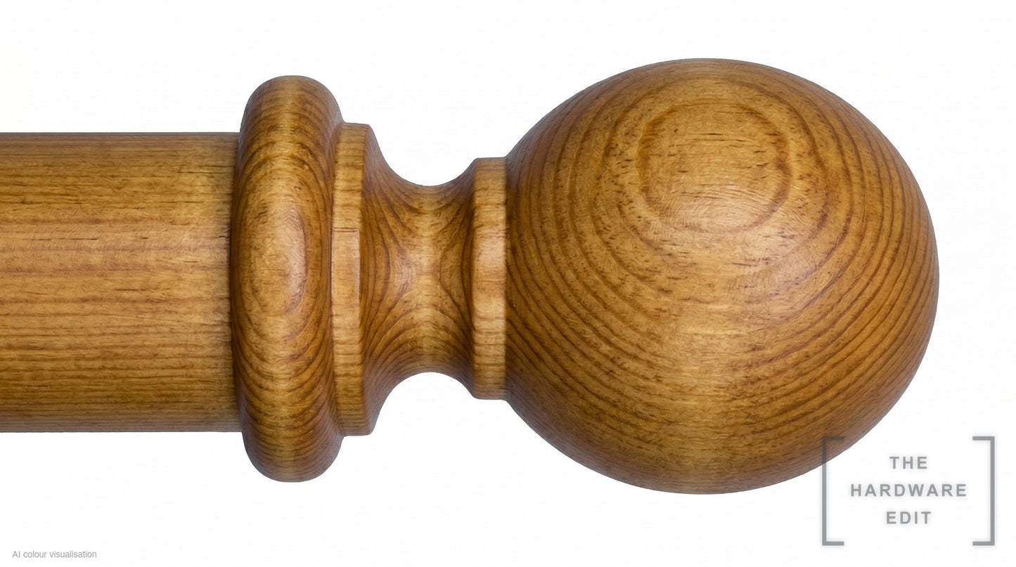 Ball finial – Antique Pine (AI colour visualisation)