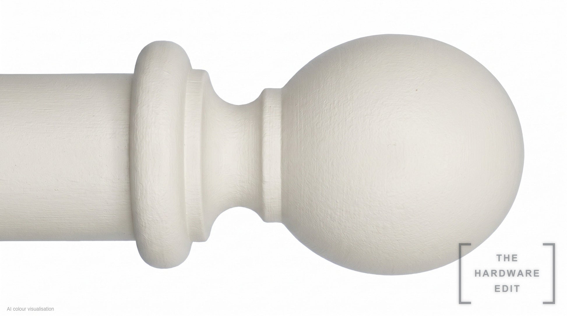 Ball finial – Chalk (AI colour visualisation)