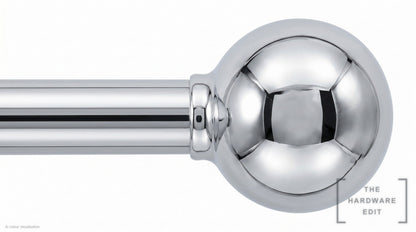 Ball finial – Chrome (AI colour visualisation)
