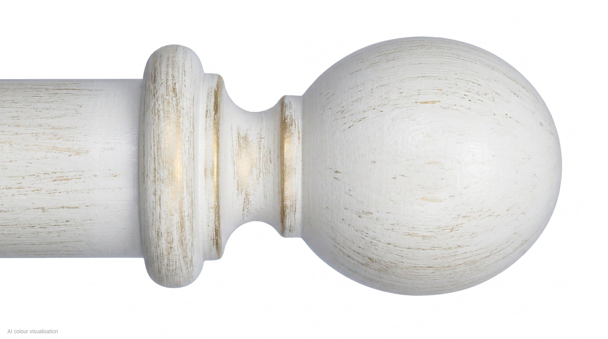 Ball finial – Gold over White (AI colour visualisation)