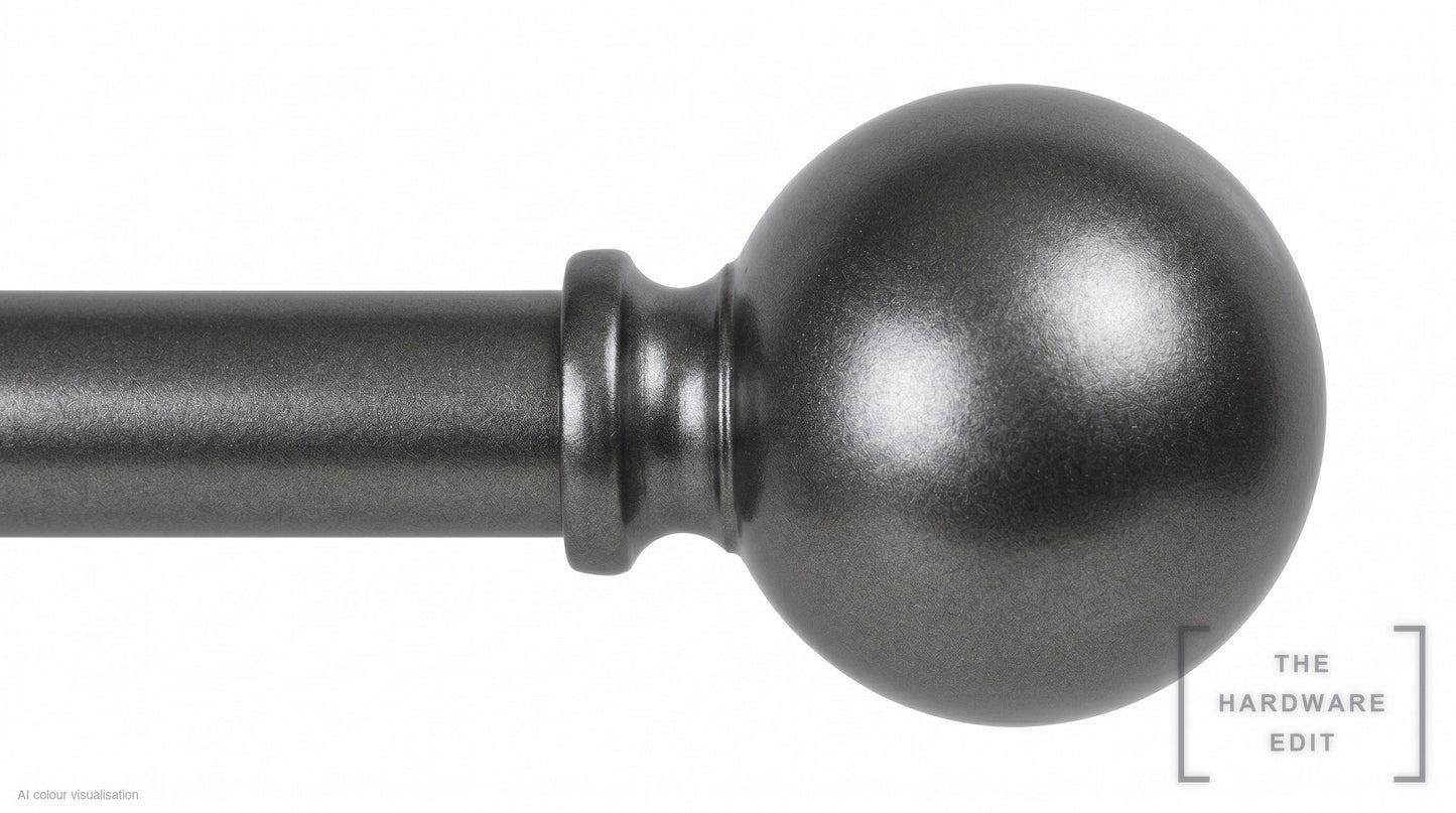 Ball finial – Graphite (AI colour visualisation)