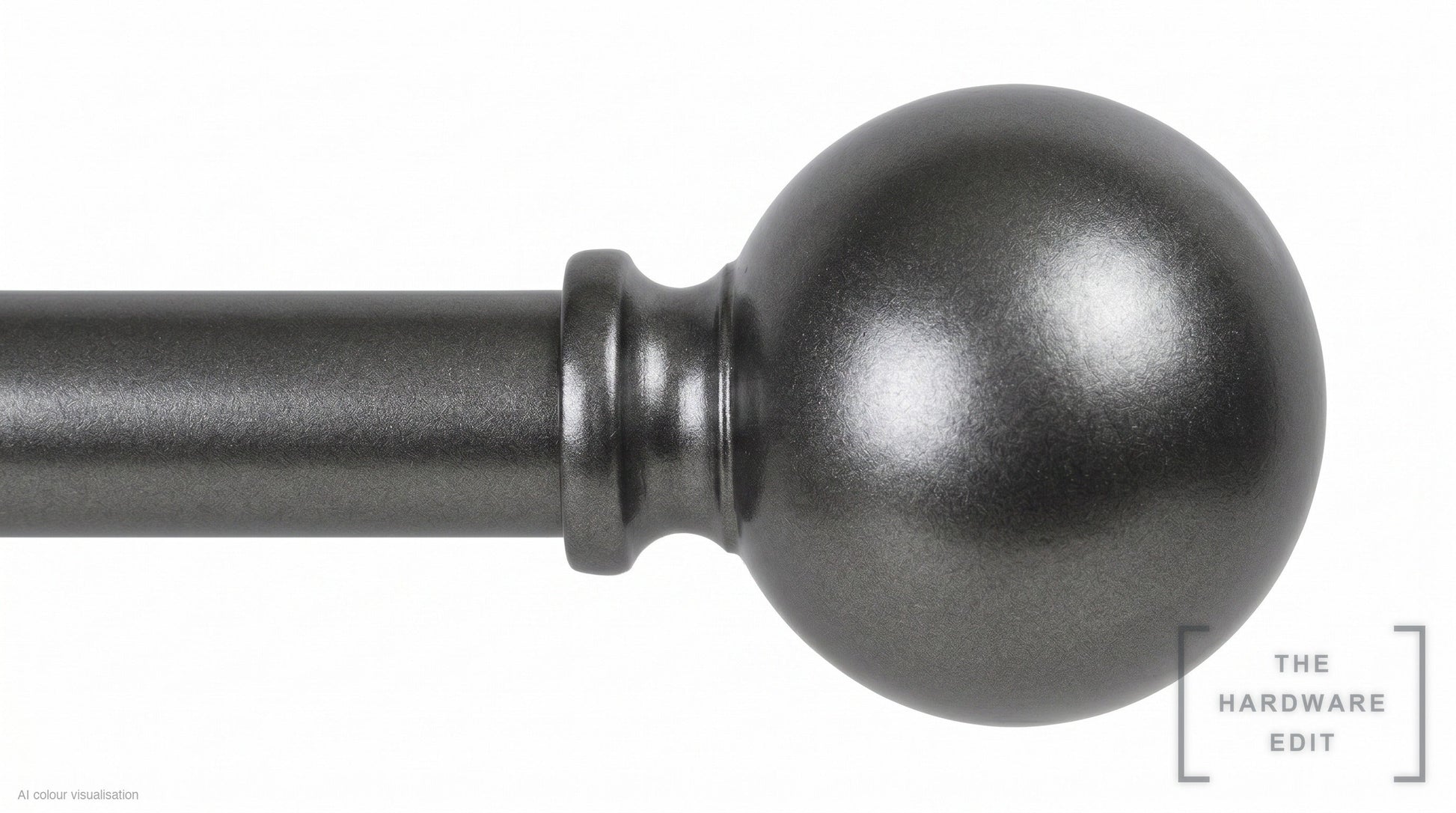 Ball finial – Graphite (AI colour visualisation)