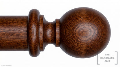 Ball finial – Natural Mahogany (AI colour visualisation)