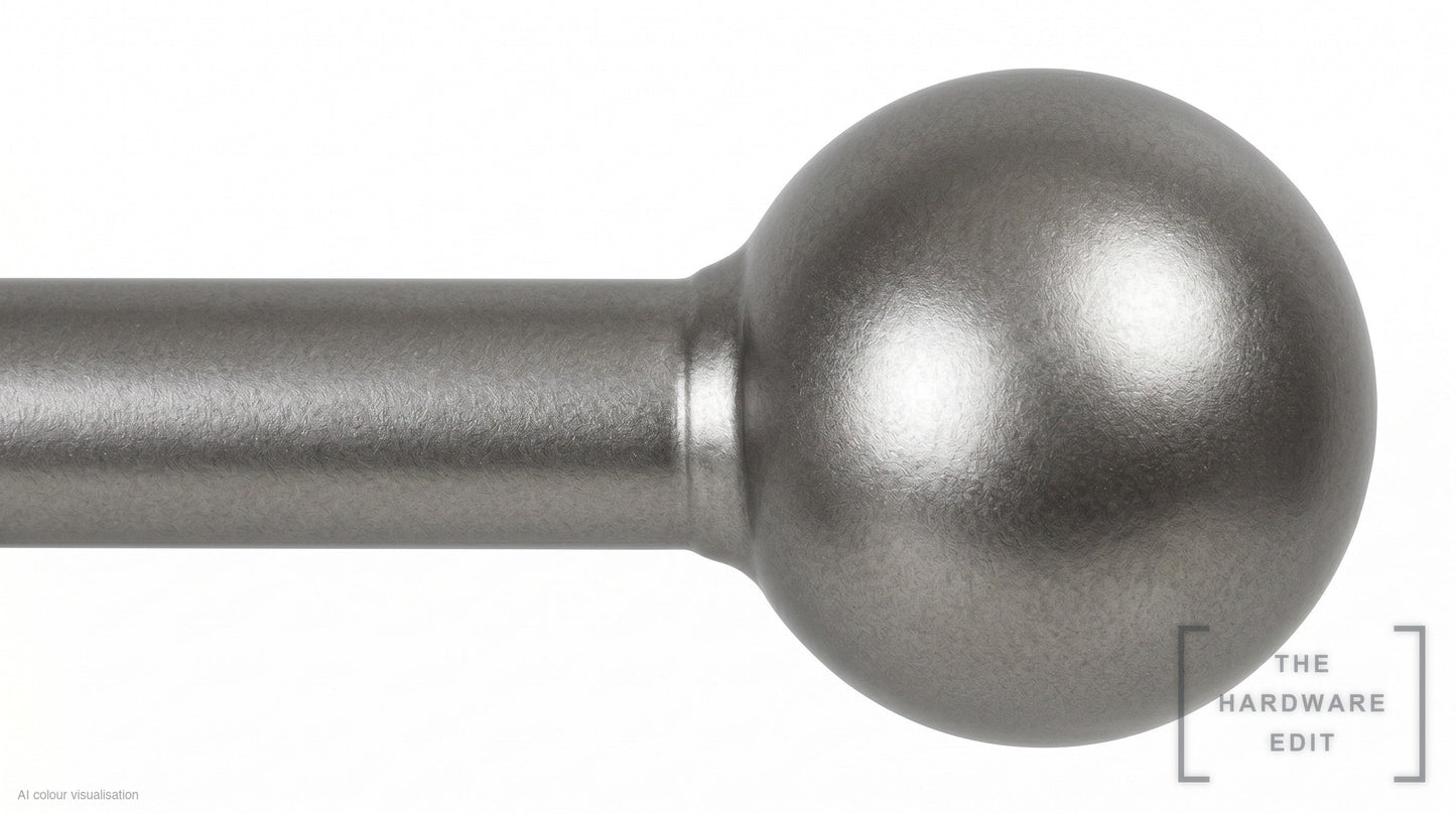 Ball finial – Pewter (AI colour visualisation)