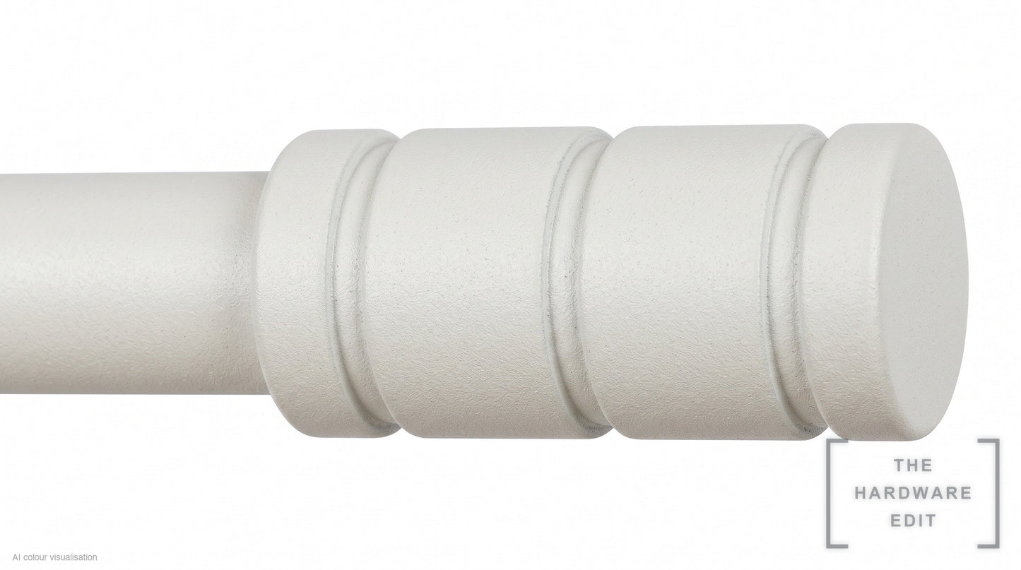Barrel finial – Chalk (AI colour visualisation)