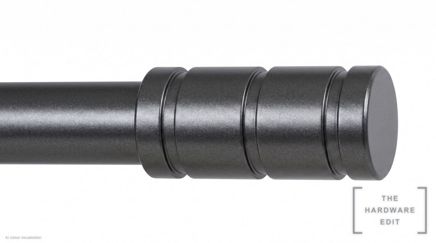 Barrel finial – Graphite (AI colour visualisation)