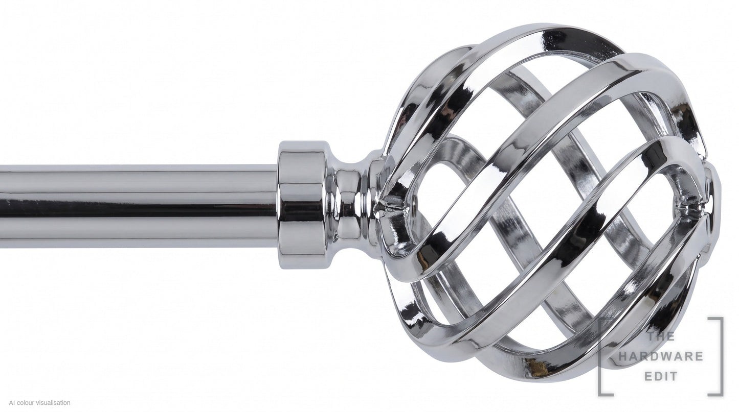 Basket finial – Chrome (AI colour visualisation)