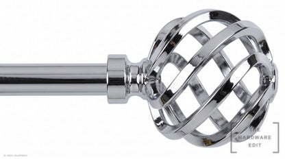 Basket finial – Chrome (AI colour visualisation)