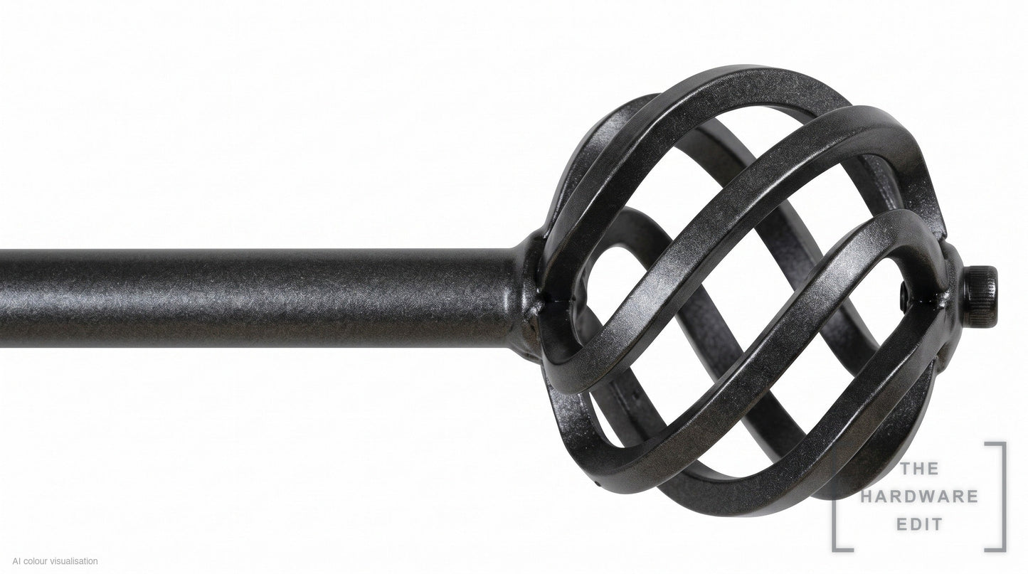 Basket finial – Graphite (AI colour visualisation)