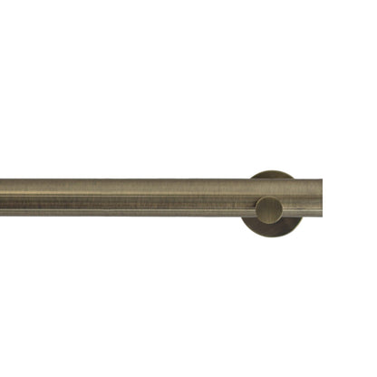 Jones Strand 35mm Metal Eyelet Curtain Pole, Burnished Brass