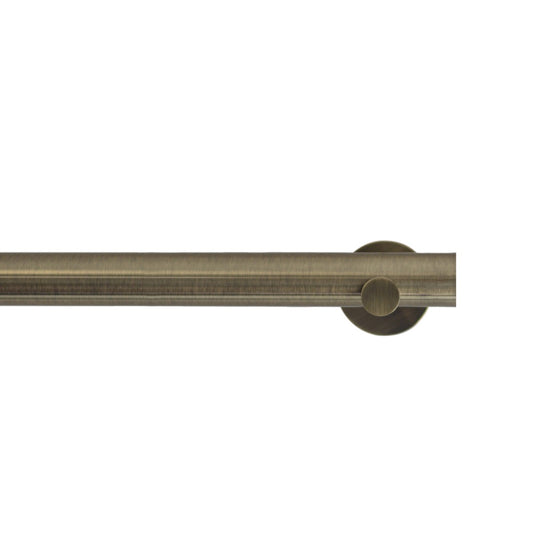 Jones Strand 35mm Metal Eyelet Curtain Pole, Burnished Brass