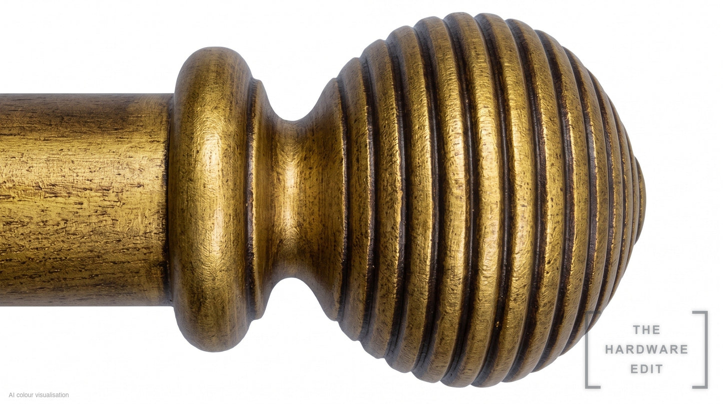 Beehive finial – Antique Gilded (AI colour visualisation)
