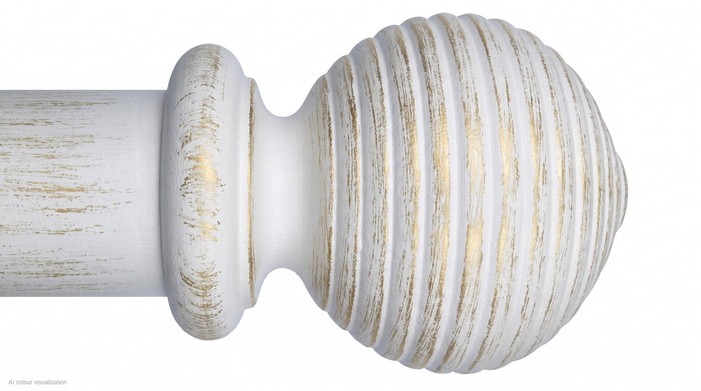 Beehive finial – Gold over White (AI colour visualisation)