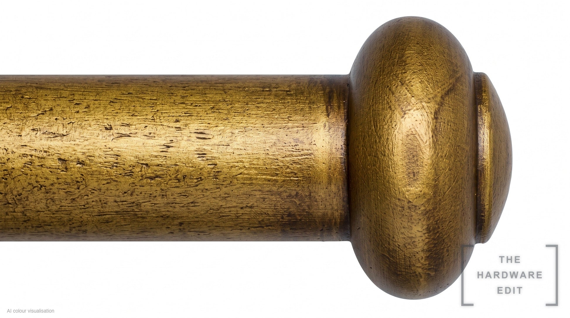 Button finial – Antique Gilded (AI colour visualisation)
