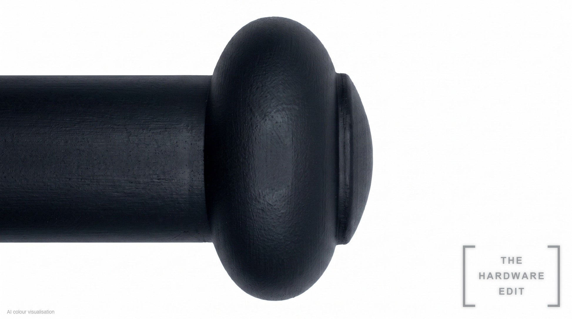 Button finial – Black (AI colour visualisation)